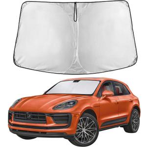 EcoNour Windshield Sunshade Compatible for Porsche Macan 2014-2024 2025 2026, Sun Visor for Front Windshield & Window Sun Shade Cover, UV Heat Blocker & Protector, Car Accessories
