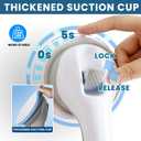 Shower Grab Bars, 2 Pack 16.2 inch Suction Cup Grab Bar for Bathtubs Showers for Wall, Shower Handrails for Seniors, Heavy Suction Cup Grabs Bar,Duty Showers Handle Removable, Bathroom Safety Grip