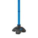 Medline Offset Folding Cane, 4-Point Base with Cushioned Gel Handle, Supports up to 350 lbs, Blue