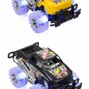 Light-Up Monster Truck Toys (2-Pack)  Push-&-Go Cars with Glowing Wheels  Birthday Gift for Toddlers, Boys & Girls Ages 3+  Durable Friction-Powered Trucks  Batteries Included