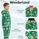 Family Christmas Onesies Adult & Kids - Christmas Onesies Women Pajamas - Christmas Kid & Adult Onesie Pajamas for Women/ Men/ Kids, Fleece Onesies for Women, Teens/ Adult PJs - Green Santa (Adult XL)