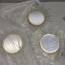 3 Pack Metal Mirrors for Wall Sunburst Wall Mirrors Home Dcor Decorative Hanging Wall Art for Living Room Bedroom Entryway (Gold, Sunburst)