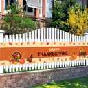 Thanksgiving Banner Happy Thanksgiving Backdrop Turkey Pumpkins Autumn Leaves 118x20 inches Fall Harvest Decor Party Supplies Welcome Yard Sign Banner Fall Holiday Photo Backdrop