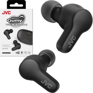 JVC Gumy True Wireless Earbuds, Bluetooth 5.3, Charging Case, 24-Hour Playback, IPX4 Water Resistant, Comfortable Secure Fit with XS/S/M/L Earpieces, Built-in Mic for Calls, iPhone/Android/PC - HAA7T2