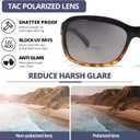 FIMILU Polarized Sunglasses for Women, Retro Stylish Glasses Reduce Glare Sun Glare UV Protection for Travelling Vacation