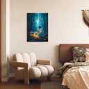 OTOSTAR Jesus and Lamb Canvas Wall Art Jesus Running After Lost Lamb Wall Art Canvas Prints for Prayer Room Baptism Serenity Prayer Church Decor - 12 x 16 Inch