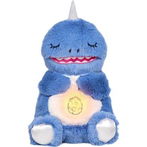 Breathing Stuffed Animal, Dinosaur Plush Toy, Breathing Dinosaur Buddy with Music Lights & Breathing Motion, Gift for Toddler Kids and Adults (Blue)