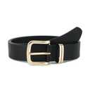 Earnda Women Leather Belt for Jeans Pants, Lady Casual Waist Belts, Black, S