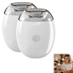 Universal Automatic Fingernail Grinder, Portable Automatic Fingernail Grinder with LED Light and 3 Speeds, 360 Silent Auto Fingernail Cutter and Polishing Trimmer, Safe and Easy to Carry (2PCS)