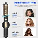 3 in 1 Rotating Hair Dryer Brush,Negative Ionic Professional Brush Blow Dryer with Detachable Brush(2" & 1.5"),3 Heats and 2 Speeds Rotating Hot Air Brush for Curling,Straight,Drying