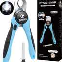 Gonicc LED Pet Nail Clippers for Dogs & Cats, Light-Up Dog Nail Trimmer with Safety Lock & Builtin File, Professional Stainless Steel Nail Clippers for Pets