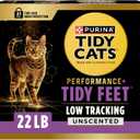 Purina Tidy Cats Performance Plus Feet Unscented Low Tracking, Clumping, Odor Control Kitty Litter - 22 lb. Box