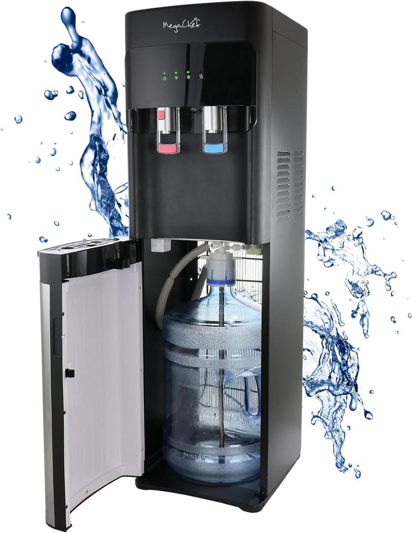 MegaChef Hot/Cold Water Dispenser (Silver, 5 Gallon)