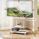 ECOTINY Rolling TV Stand with Soundbar Mount for 50-90inch TVs up to 154lbs