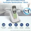VTech Cordless Phone with DECT 6.0, Full-Duplex Speakerphone, Lighted Display, Backlit Keypad, Caller ID/Call Waiting, Volume Control, Hearing Aid Compatible, Wall Mount | VG131 (White)