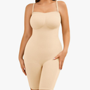 Strapless Shapewear Bodysuit Women Tummy Control Seamless Body Suits with Detachable Shoulder Straps Mid Thigh M