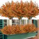 20 Bundles Artificial Grasses Outdoor Fake Grasses for Decoration UV Resistant No Fade Faux Plastic Plants Garden Porch Window Box Dcor