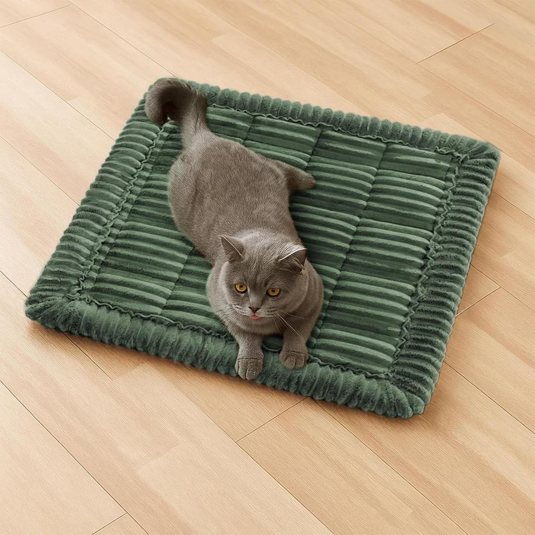 FUNNY FUZZY Pet Couch Covers for Sofa, Washable Dog Couch Cover Protector for Dogs, Flannel Couch Covers for Dogs Pet Friendly Pets Mat Bed Sofa Cover (Dark Green, 27.6"×70.9")