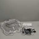 2025 Church Hat for Women Wide Brim Sun Hat Organza Feather Fascinator for Tea Party Wedding Derby (White)