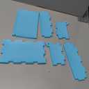 Vakoo Domino Molds for Epoxy Resin, Thickened Silicone Molds for Resin Casting, with Large Capacity Box Mold - Blue 6 PIECE