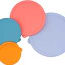 4 Pack Silicone Replacement Lids for Pyrex Mixing Bowls - 3, 6, 10 Cup & 4.5 Qt Sculpted Glass & Tinted Glass Bowls (Combo Set (4 Size))