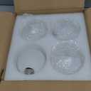 Retisee 4 Pcs Glass Globe Replacement for G9 Bulb Lighting Replacement Glass Lampshade 4 Inch Light Bulb Cover Light Fixtures, 0.8 Inch Fitter (Milky White)