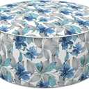 LVTXIII Inflatable Stool Ottoman Footrest with Handle, All Weather Footrest Seat, Indoor or Outdoor Pouf for Home Patio Garden and Camping Use, D31 xH14, Large Round