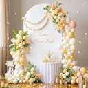 Wedding Arch Backdrop Cover, 7.2FT White Blue Arch Cover Stretchy Backdrops, Double-Sided Arch Stand Covers for Wedding Ceremony, Baby Shower, Birthday Party Decoration