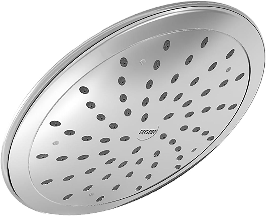 Moen Chrome Bathroom 8-Inch Wide Fixed Rainfall Showerhead, 6345 (2.5 GPM)