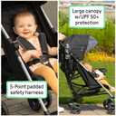 3Dlite Convenience Stroller, Gray Lightweight Stroller with Aluminum Frame, Large Seat Area, 4 Position Recline, Extra Large Storage Basket Infant Stroller for Travel and More