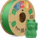 OVERTURE Matte PLA 3D Printer Filament 1.75mm, Matt Surface & Low Warping Filament 1kg Spool (2.2 lbs), Accuracy +/- 0.02 mm, Fit Most FDM Printers (Matte Green)