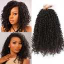Aksice 8 Inch 8 Packs Yanky Twist Crochet Hair for Women Pre-looped Mini Twist Hair Bohemian Passion Twist Crochet Hair Boho Crochet Braids Synthetic (4#)