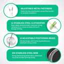 2 x Retractable Portable Clothesline for Travel - Holds 30 lbs Without Sagging3-12Ft Adjustablewith 12 Clothes ClipsOutdoor Camping Essentials (Colors)