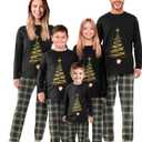 Rnxrbb 2025 Christmas Pajamas Family Matching Sets Christmas Pjs Xmas Sleepwear for Women Men Couples Adult Kids (L)