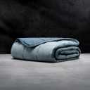LUXOME Queen Size Weighted Blanket | Integrated Cooling & Plush Cover | 18 lbs | 60"x80" | Ocean (Lyocell + Minky | Ocean)
