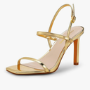 DREAM PAIRS Women’s Slingback Heels High Stilettos Open Square Toe Ankle Strap Pumps Sexy Comfort Strappy Dress Shoes Wedding Bridal Heeled Sandals 9 Size