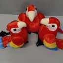 HyDren 3 Pcs Stuffed Pirate Parrot on Shoulder 7 Inch Plush Pirate Parrot Stuffed Animals Toys Costume Accessories Shoulder Props for Adults Kids Birthday Summer Tropical Party Favors