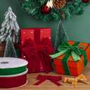 Coffee Velvet Ribbon 3/8" x 20Yd,Great for Gift Wrapping,Hair Bows Making, Wreaths,Wedding and Christmas Party Decoration(Coffee 3/8")