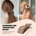 2 x Flat Hair Clips Claw for Women,Large Flat Claw Clips,Non-Slip Strong Hold French Hair Clips for Thick Thin Hair(Multi-colored)