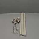 Curtain Rods 18 to 45 inches (1.5-3.75 ft), 1 Inch Diameter Adjustable Heavy Duty Curtain Rods with Decorative Openwork Carved Leaf finials for Home Decorative Curtain Rod Weathered white