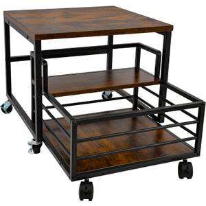 Mini Fridge Stand with Storage Moblie Fridge Table with Drawer Basket for Kitchen Dorm Used for Compact Beverage Refrigerators Upright Freezers