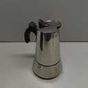 London Sip Stainless Steel Stovetop Espresso Maker Moka Pot Italian Coffee Percolator, Silver, 10 Espresso Cups, L