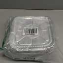 Non-Stick Disposable Air Fryer Aluminum Foil Liners Square 50PCS, Oil-Proof Aluminum Foil Tin Box Also for Steamer Basket Instant Pot Oven & Grill (8 * 8 Inch-Square)