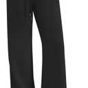 G4Free Flurrylux Fleece Lined Sweatpants Women Cotton Thermal Warm Wide Leg Pants with Pockets (Large Petite, Black)