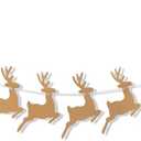 4 x Sleigh And Reindeer Banner - Christmas Santa In His Sleigh With Reindeer Garland, Merry Christmas Party Decoration