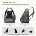 Cawypety Cat Backpack Carrier, Breathable Cat Carrier Large Space Bubble Pet Backpack for Kitty Small Dog up to 12lbs, Transparent & Foldable Pet Carrier for Travel Hiking