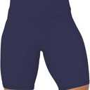 Sunzel No Front Seam High Waist Biker Shorts for Women, Squat Proof Yoga Workout Gym Bike Shorts 8" Inseam, Ash Blue, Large