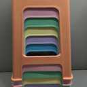 TURSTIN 6 Pack Plastic Stools 16.9 Inch 6 Macaron Colored Nesting Stools Portable Backless Bar Stool Flexible Seating Chairs for Classroom Office Home