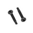100 Pcs Black Pan Head RV Screws #8x1(25 mm) | Self-Tapping, Quad Drive, Carbon Steel | for RV/Trailer Interior/Exterior Repair & OEM Use