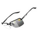 BIRCEN Mens Metal Photochromic Sunglasses: Ultra-light Rimless Shades UV Protection Al-Mg Sun Glasses for Driving Cycling Summer